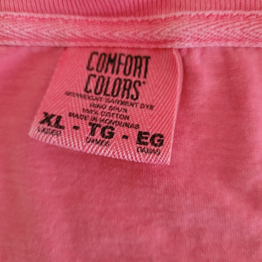 Pink Cotton Graphic T-shirt Size XL Take It Easy Eagles Route 66 Music - Picture 5 of 8